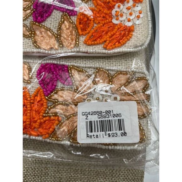 La’Chic Designs Women's Floral Beaded Crossbody Bag Multicolor Embroidery - Picture 3 of 9